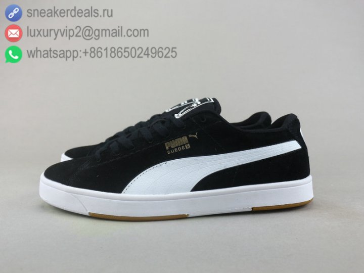 Puma Suede S Modern Tech Unisex Shoes Low Classic Black White Leather Size 36-45